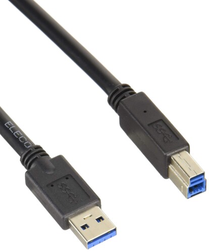 エレコム USBケーブル  USB3.0 (USB A オス to USB B オス) RoHS指令準拠 3m ブラック USB3-AB30BK/RS