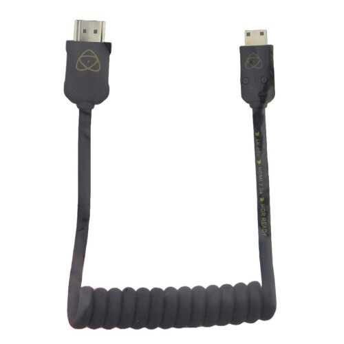 ATOMOS ATOMFLEX PRO HDMI COILED CABLE (Mini to Full 30cm) HDMI2.0対応ケーブル ATOM4K60C3