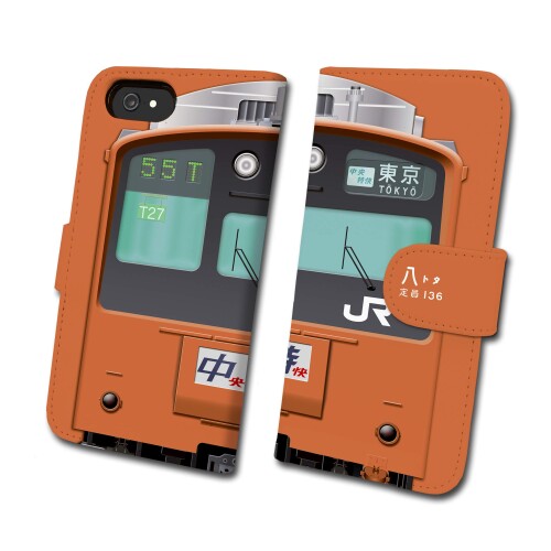 201系中央線快速 鉄道スマホケース No.63 iPhone8/7/6s/6JR東日本商品化許諾済 tc-t-063-7