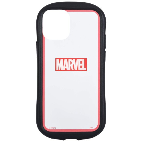 グルマンディーズ MARVEL iPhone12 mini(5.4インチ)対応ハイブリッドクリアケース ロゴ MV-171A