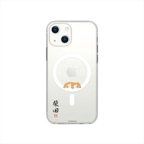 abbiFRIENDS iPhone 13 mini ケース Magsafe対応 クリアケース ( Magsafe用マグネット搭載 フレンズヒル 柴田さん キャラクター 4つ角 エアクッション 耐衝撃 ハイブリット素材 防塵 ワイヤレス充電 ) しばたさん 昼寝 ABF21695i13MN