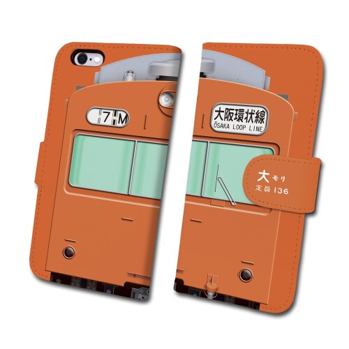 103系オレンジ (大阪環状線) 鉄道スマホケース No.20 JR西日本商品化許諾済 iPhone7/8 tc-t-020-7