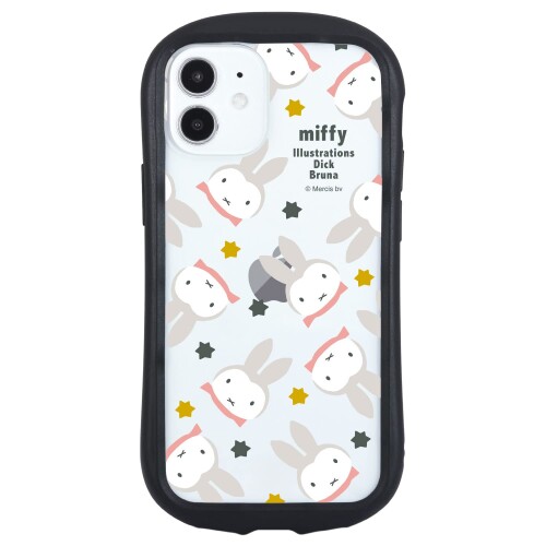 グルマンディーズ ミッフィー miffy snow iPhone12 mini(5.4インチ)対応ハイブリッドクリアケース miffy snow MF-236A