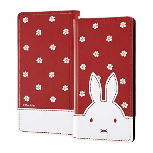 イングレム スマホケース 他機種対応 ミッフィー 汎用手帳型ケース FLEX SSサイズ ダイカットレザー miffy グッズ レッド