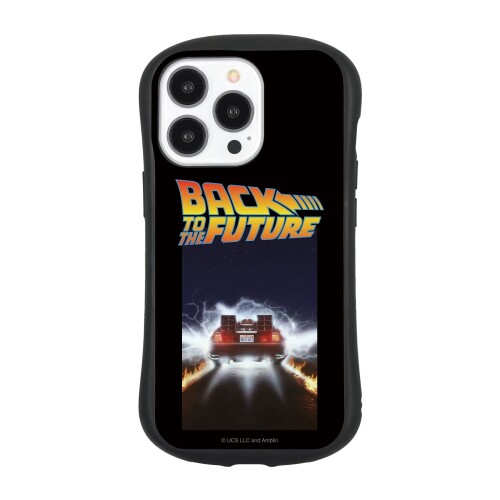 グルマンディーズ BACK TO THE FUTURE iPhone13 Pro(6.1インチ)対応 ハイブリッドガラスケース ロゴ BTTF-03A