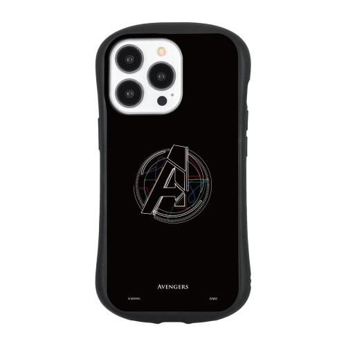 グルマンディーズ MARVEL ／ iPhone13 Pro 対応 ハイブリッドガラスケース ロゴ MV-193A