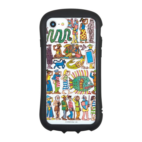 グルマンディーズ WHERE’S WALLY? iPhoneSE(第2世代)/8/7/6s/6 (4.7インチ) 対応 ハイブリッドクリアケース ワールド WW-01B