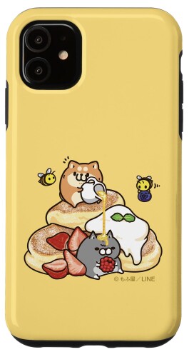 iPhone 11 ボンレス犬とボンレス猫　パンケーキ スマホケース