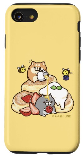 iPhone SE (2020) / 7 / 8 ボンレス犬とボンレス猫　パンケーキ スマホケース