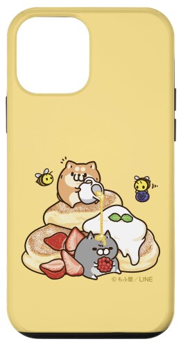 iPhone 12 mini ボンレス犬とボンレス猫　パンケーキ スマホケース