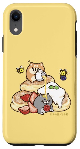 iPhone XR ボンレス犬とボンレス猫　パンケーキ スマホケース