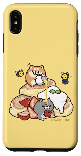 iPhone XS Max ボンレス犬とボンレス猫　パンケーキ スマホケース