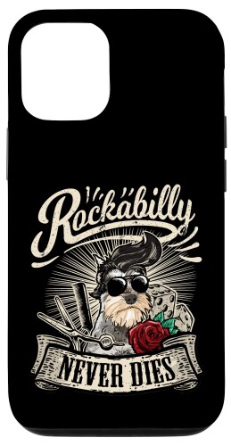 iPhone 12/12 Pro Rock n Roll Never Dies 愛犬家シュナウザー スマホケース