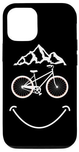 iPhone 12/12 Pro Happy Bicyclist 自転車フェイス バイカー ロードバイク スマイル スマホケース