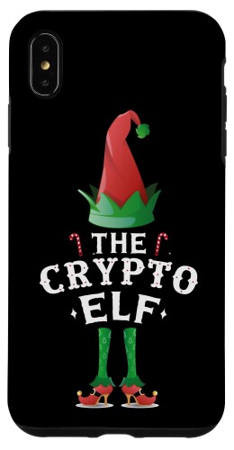 iPhone XS Max Crypto Elf ファニークリスマス ビットコイン ソラナ カルダノ ドッジ スマホケース