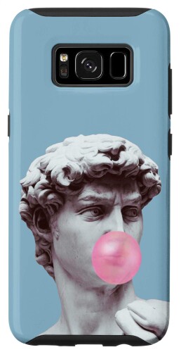 Galaxy S8 David Bubble Gum ミケランジェロ クラシック 彫刻 像 アート スマホケース