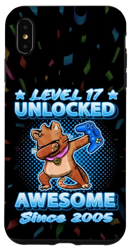 iPhone XS Max Level 17 Unlocked Gamers Born 2005 ダビングキャット 17歳の誕生日 スマホケース