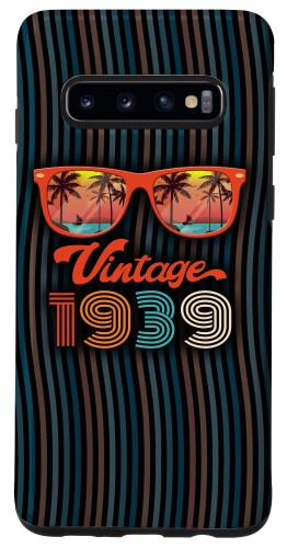 Galaxy S10 Vintage 1939 - レトロなサングラス ヤシの木 ビーチ 誕生日 スマホケース