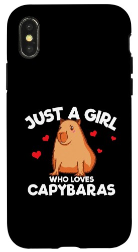 iPhone X/XS Just A Girl Who Loves Capybaras Lover レディース Capybara スマホケース