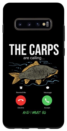 Galaxy S10+ The Carps Are Calling 釣り釣り人 スポーツ釣り アングリング スマホケース