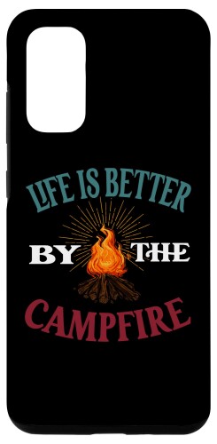 Galaxy S20 Life Is Better With Campfire ブッシュクラフト アウトドア ハイキング スマホケース