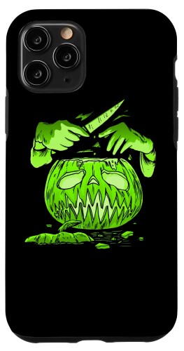 iPhone 11 Pro ハロウィン 魔女 箒で飛ぶ マスク 怖い デザイン パーティー スマホケース