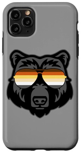 iPhone 11 Pro Max Gay Bear With Pride Flag サングラス スマホケース