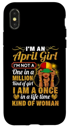 iPhone X/XS April Girl Aries Birthday Gift Once In Lifetime Kinda Woman スマホケース