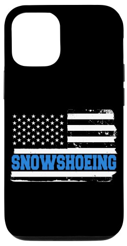 iPhone 12/12 Pro American Snowshoeing Apparel スノーシュー ハイキング アメリカ国旗 スマホケース