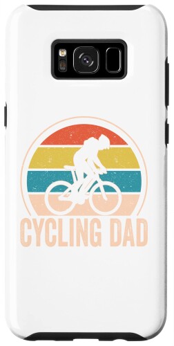 Galaxy S8+ Cycling Dad ヴィンテージバイク ライダーサイクリング 自転車 スマホケース