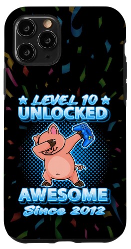 iPhone 11 Pro Level 10 Unlocked Gamers Born 2012 ダビングピッグ 10歳の誕生日 スマホケース