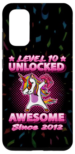 Galaxy S20 Level 10 Unlocked Gamers Born 2012 ダブ ユニコーン 10歳の誕生日 スマホケース