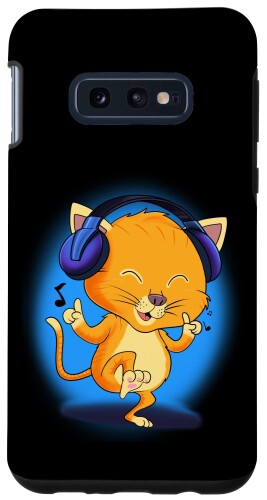 Galaxy S10e Music Lover I DJ Headphones I Cat Lover I Cute Kitten スマホケース