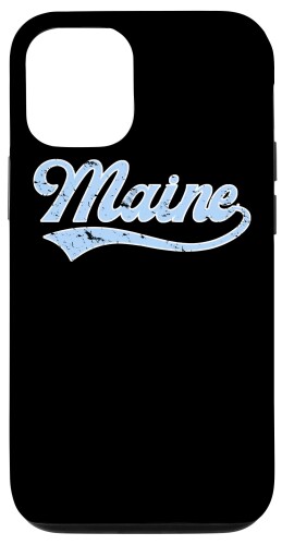 iPhone 12/12 Pro Maine Home State スポーツファン アスリート ヴィンテージ風アンティーク調 スマホケース