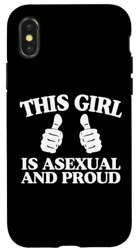 iPhone X/XS This Girl Is Asexual And Proud Ace Pride 2つの親指 スマホケース