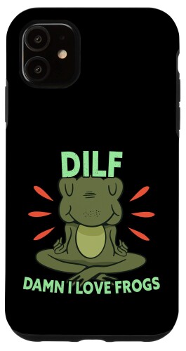 iPhone 11 Funny Frog DILF Damn I Love Frogs 両生類愛好家 動物 スマホケース