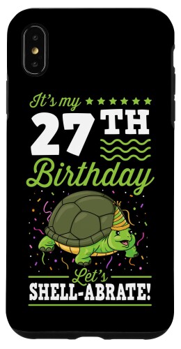 iPhone XS Max It's My 27th Birthday Let Shell-abrate Turtle Party Supply スマホケース