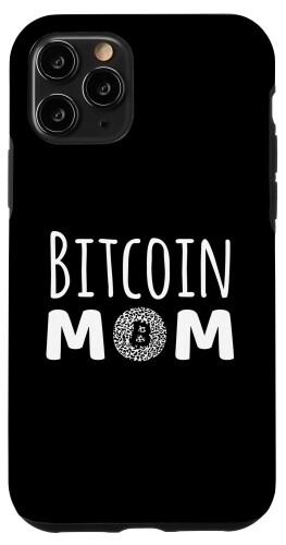 iPhone 11 Pro Bitcoin Mom レディース BTC クリプトアート 雪 ヒョウ柄 ギフト スマホケース