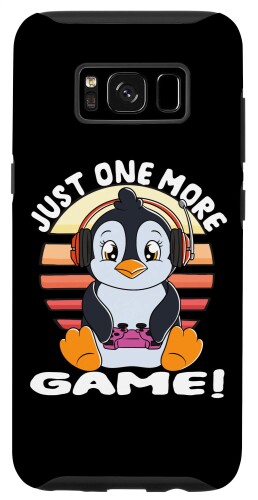 Galaxy S8 ペンギン ゲーマーヘッドセット ゲーム ペンギン Just One More ゲーム スマホケース