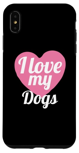 iPhone XS Max Cute I Love My Dogs Puppy Dog Pet Puppy Dog Lover Gift スマホケース