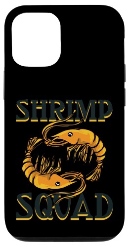 iPhone 12/12 Pro Shrimp Squad Funny Prawn Seafood Chef スマホケース