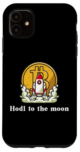 iPhone 11 Hodl to the moon ビットコイン クリプトクローレンシーアート スマホケース