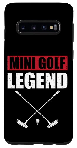 Galaxy S10 Great Mini Golf Legend Qoute ミニチュアゴルフプレーヤー スマホケース