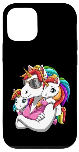 iPhone 12/12 Pro Mamacorn Mom Daughter Twin Baby Unicorns スマホケース