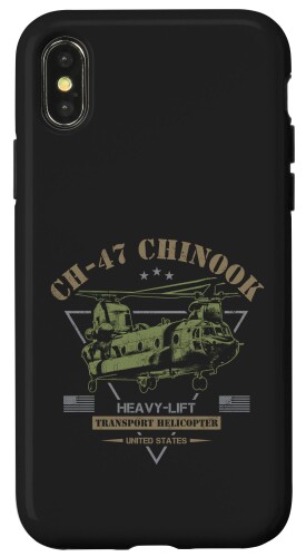 iPhone X/XS CH-47 Chinook チヌーク ヘリコプター スマホケース