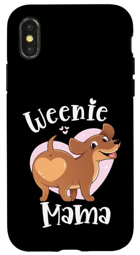 iPhone X/XS Weenie Mama Weiner ダックスフンド マム ワイナー 犬 スマホケース