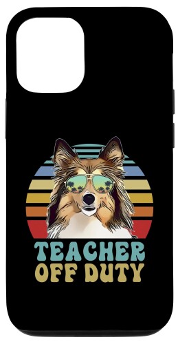 iPhone 12/12 Pro Teacher Off Dutyファニーシェットランドシープドッグ 夏 スマホケース