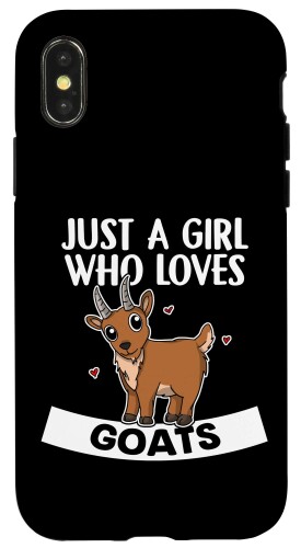 iPhone X/XS Just A Girl Who Loves Goats 農家ヤギのコスチューム スマホケース