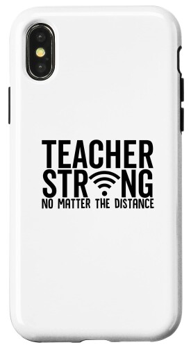 iPhone X/XS Teacher Strong No Matter The Distance バーチャルティーチ スマホケース