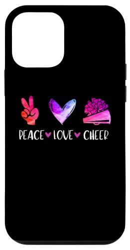 iPhone 12 mini Peace Love Cheer チアリーディング チアダンス スポーツ タンブリング スマホケース